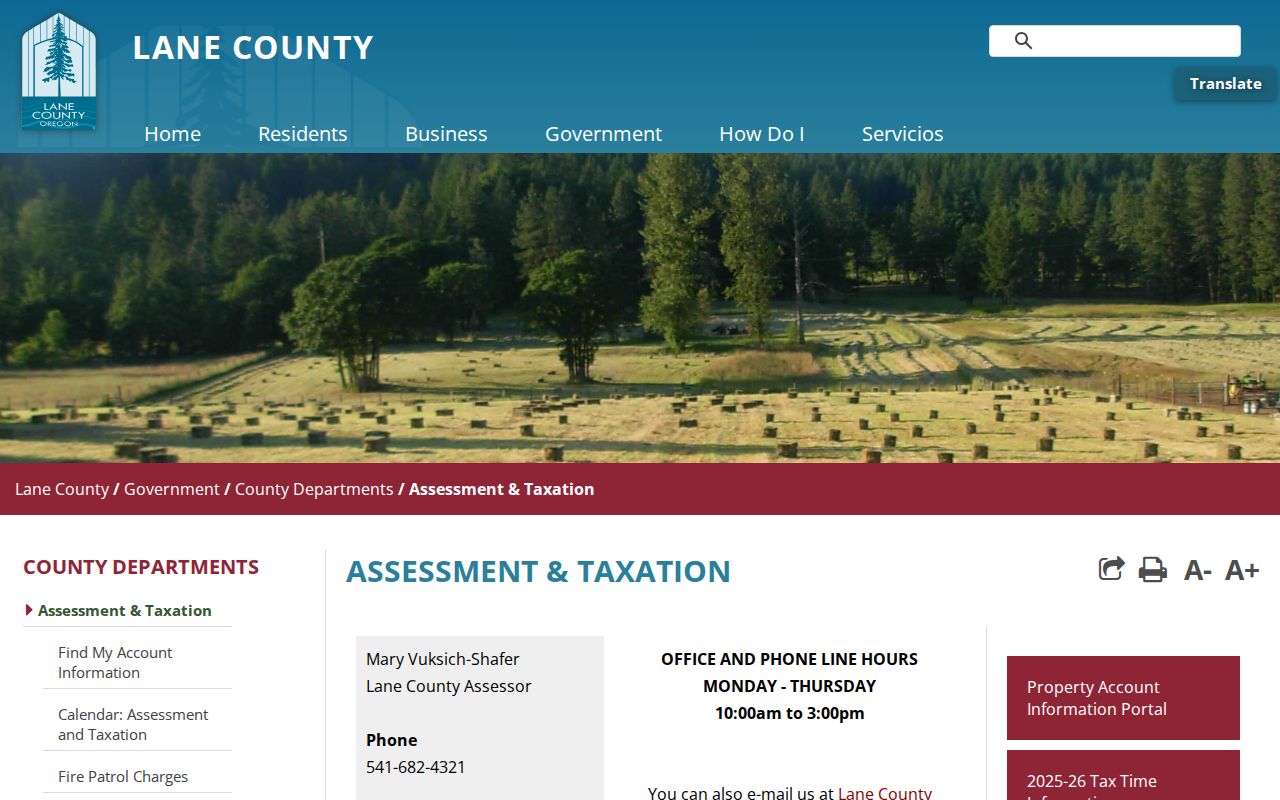 Springfield residents directory assessment and property service links