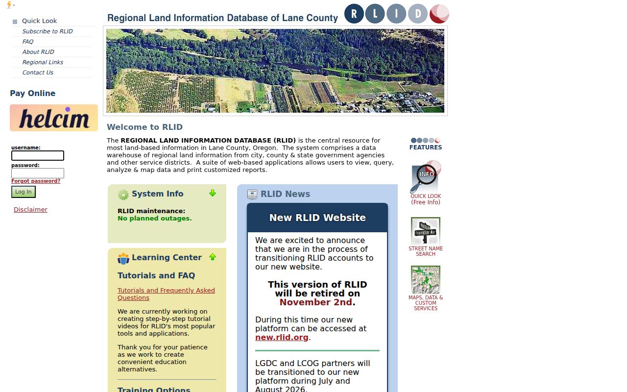 Springfield neighbors RLID property GIS research screen
