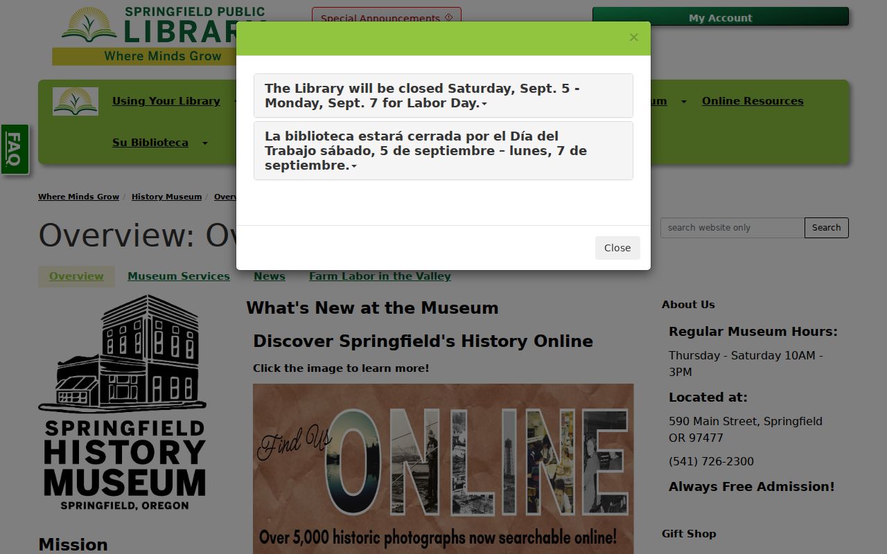 Springfield city directory research through the Springfield History Museum